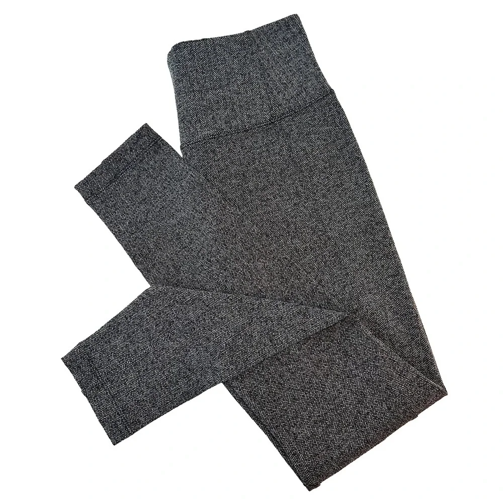 ATHLETA Delancey Herringbone Tight Ankle Leggings • Small •‎ gray tweed • yoga
